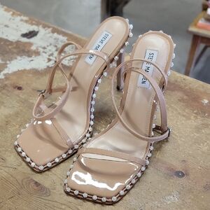 Steve Madden Nude Embellished Heels